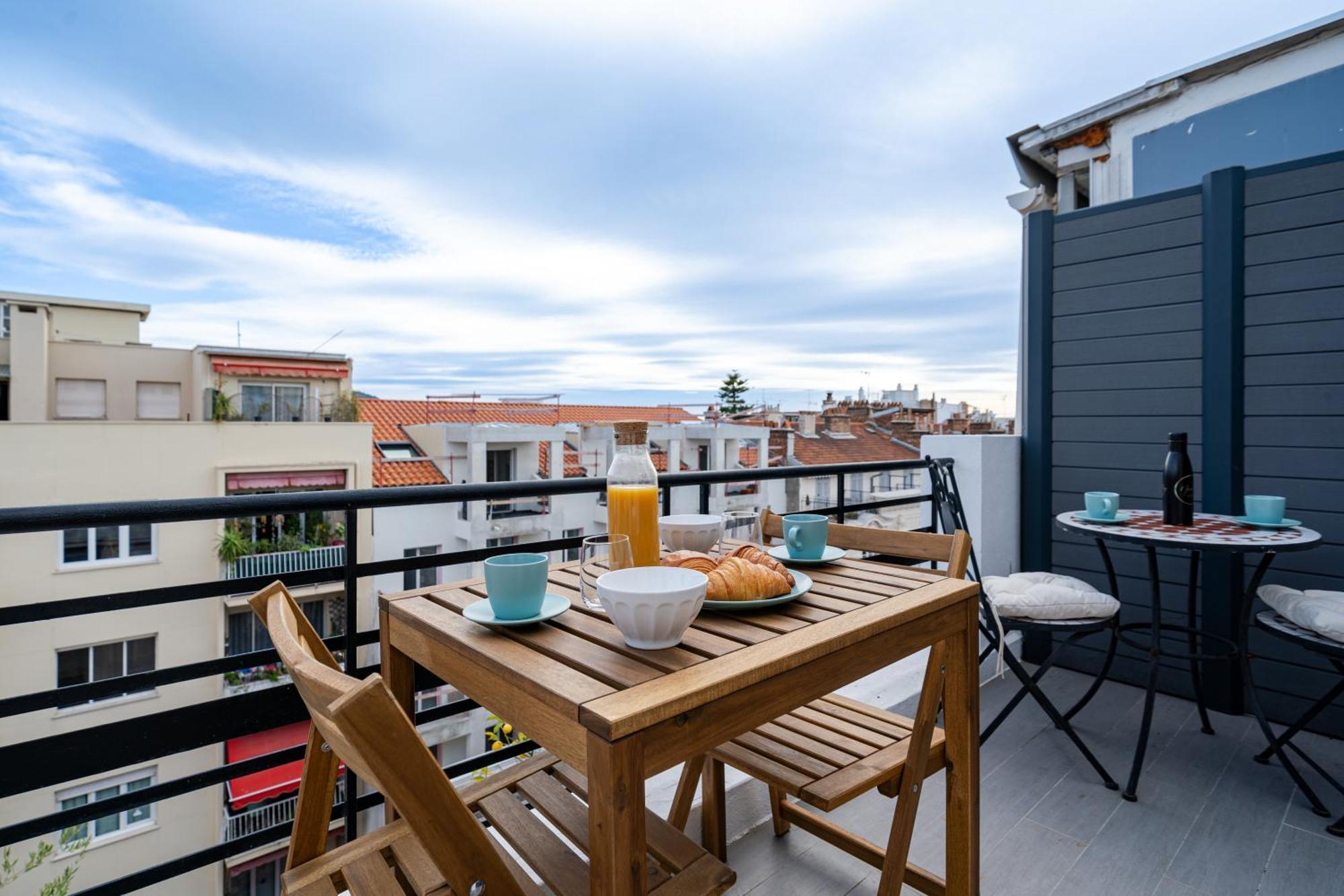 Top Floor Terrace - Dernier Etage Terrasse Cosy 니스 외부 사진